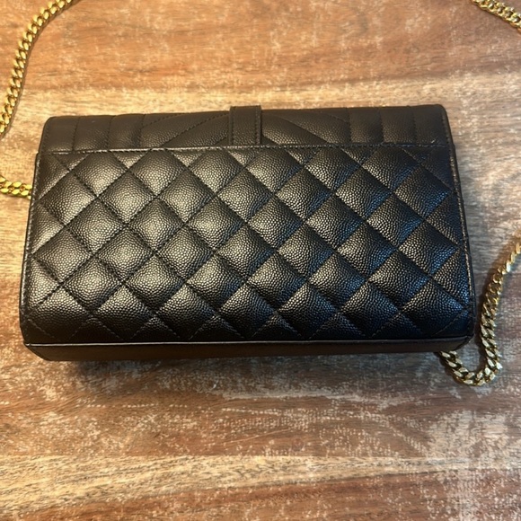 ENVELOPE SMALL IN QUILTED GRAIN DE POUDRE EMBOSSED LEATHER - Picture 2 of 4